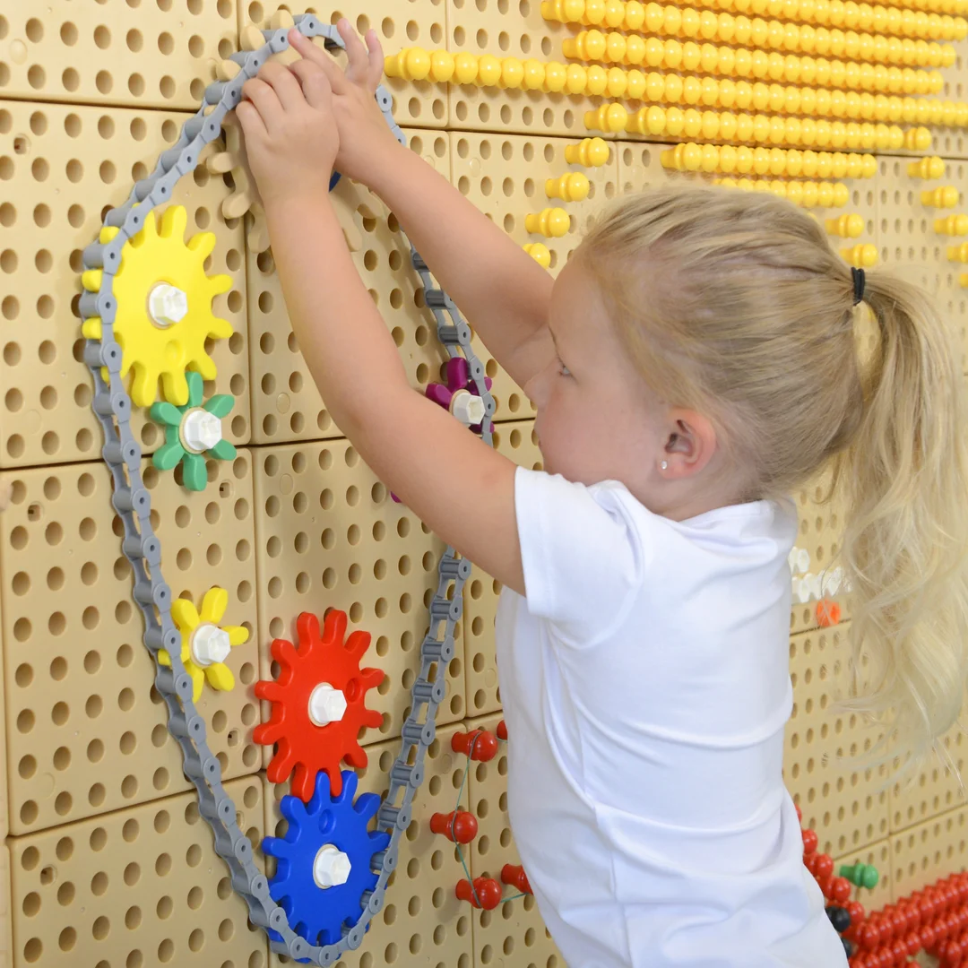 MASTERKIDZ Koła Zębate Zbuduj Własny Mechanizm Tablica Naukowo Kreatywna STEM