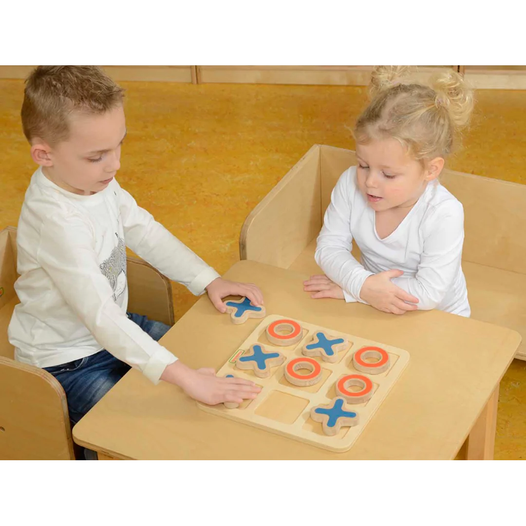 MASTERKIDZ Kółko I Krzyżyk Drewniana Gra Dla Dzieci Logiczna Łamigłówka