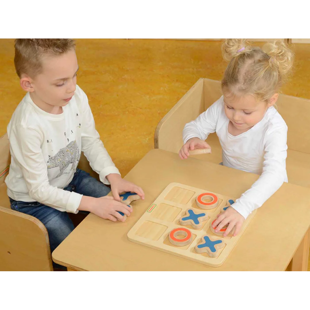 MASTERKIDZ Kółko I Krzyżyk Drewniana Gra Dla Dzieci Logiczna Łamigłówka