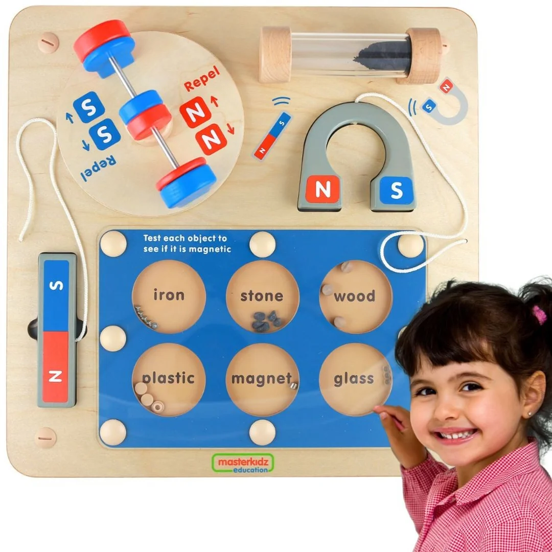 MASTERKIDZ Nauka o Przyciąganiu Magnetycznym Ścienna Tablica Edukacyjna Flex Montessori