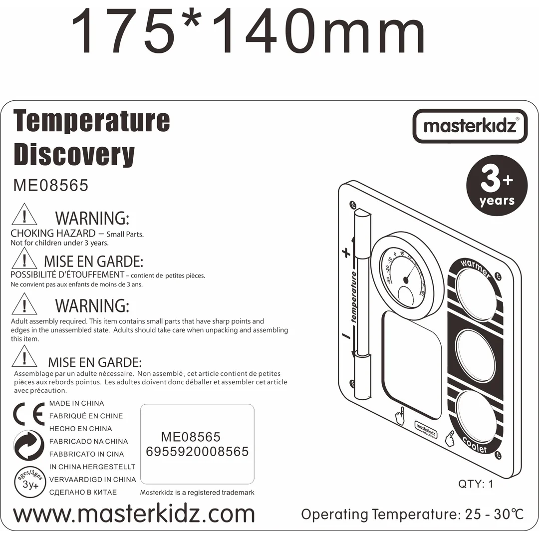MASTERKIDZ Nauka o Temperaturze Ścienna Tablica Edukacyjna Flex