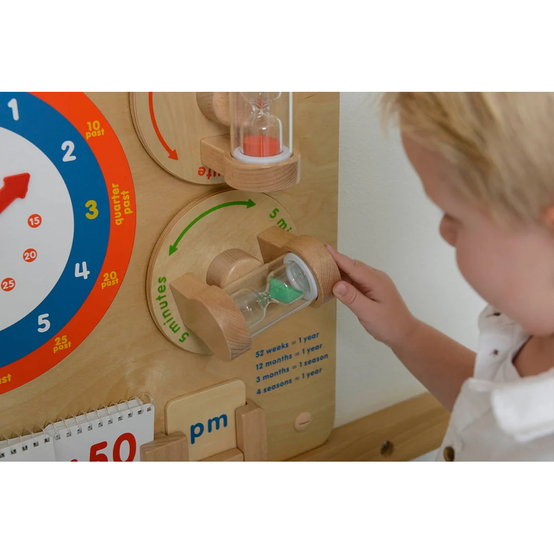 MASTERKIDZ Nauka Odczytywania Zegara Ścienna Tablica Edukacyjna Flex