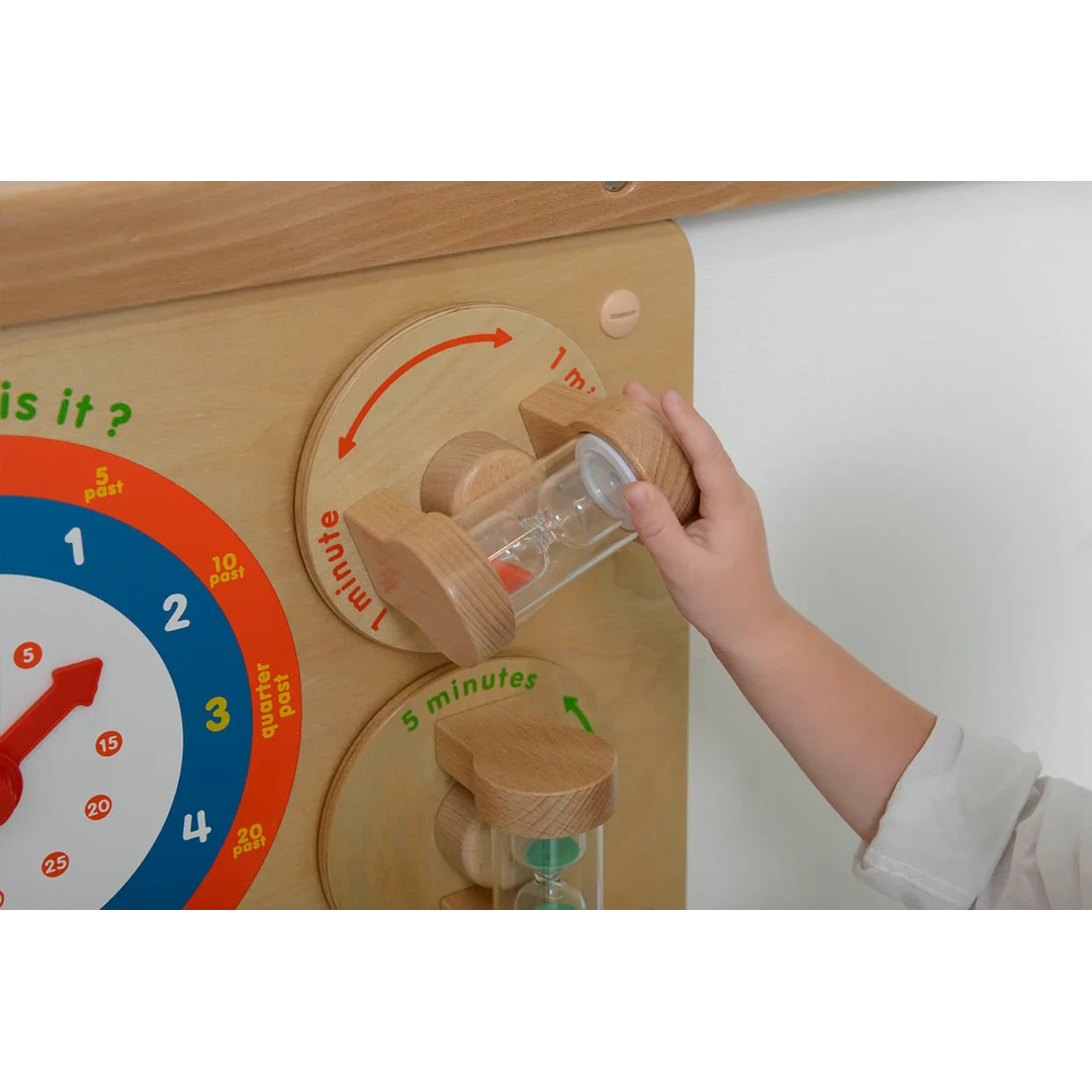MASTERKIDZ Nauka Odczytywania Zegara Ścienna Tablica Edukacyjna Flex