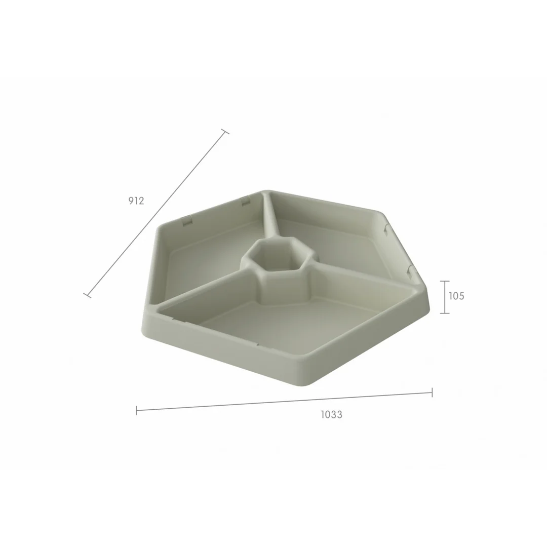 MASTERKIDZ Sześciokątny Stolik Sensoryczny Do Zabawy Piaskiem i Wodą Komory Regulowana Wysokość