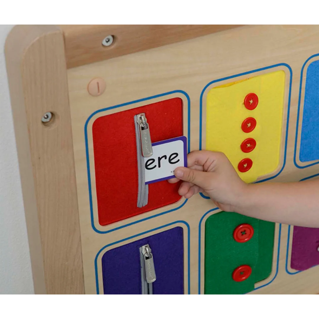 MASTERKIDZ Tablica Ścienna Otwieranie I Zamykanie Zamków Suwaki Guziki Montessori