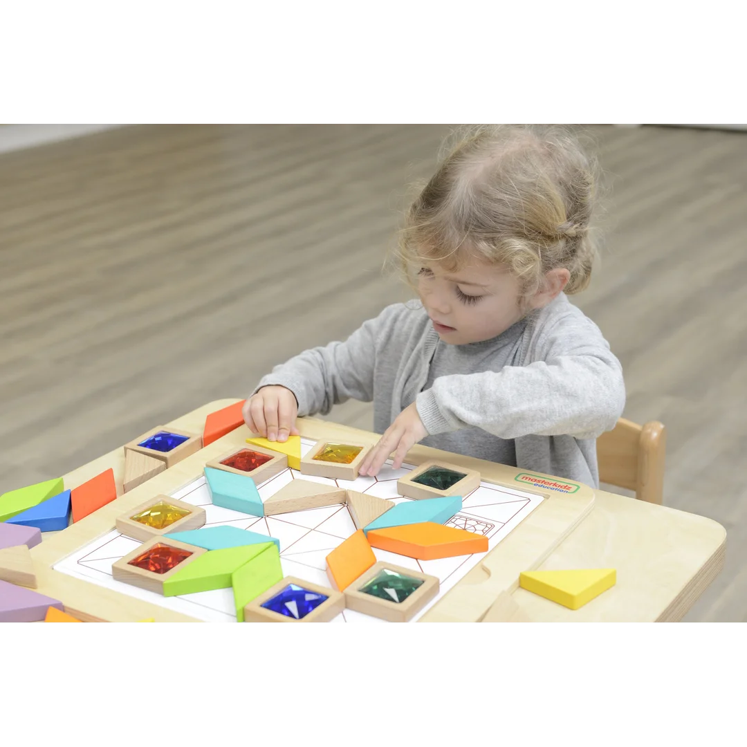 MASTERKIDZ Układanka Mozaika Nauka Kolorów i Kształtów Tangram Montessori