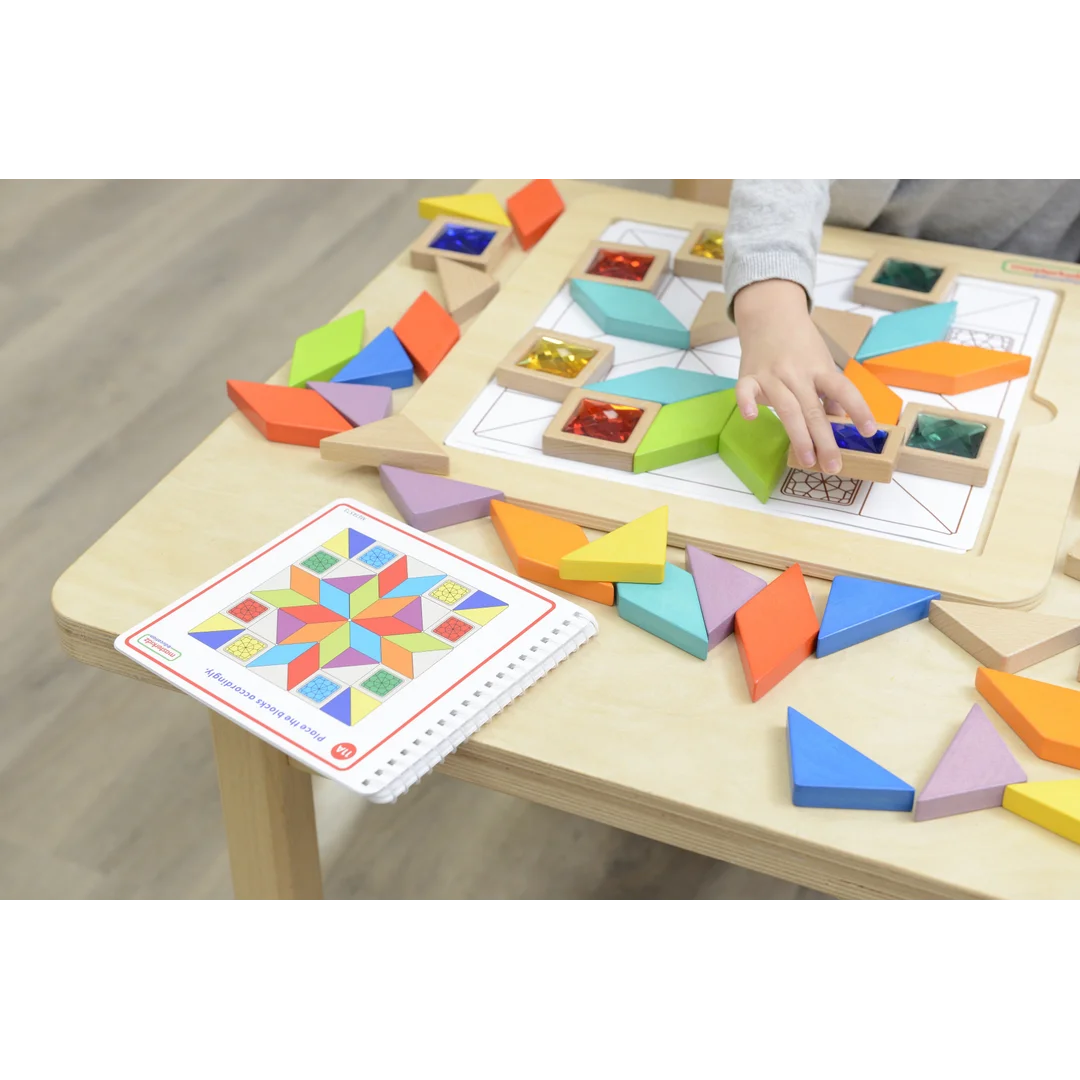 MASTERKIDZ Układanka Mozaika Nauka Kolorów i Kształtów Tangram Montessori