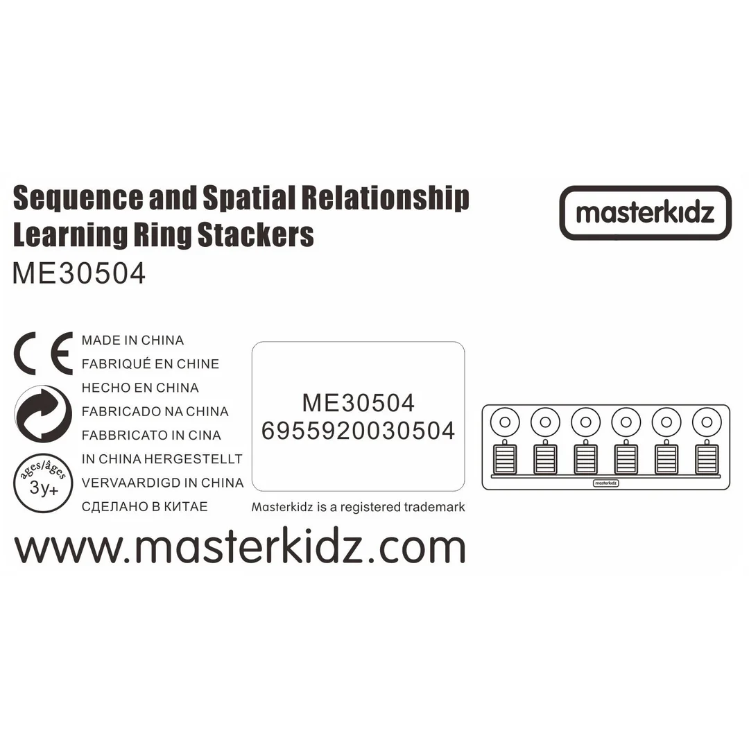 MASTERKIDZ Układanka Nauka Liczenia i Kolorów Sorter Montessori