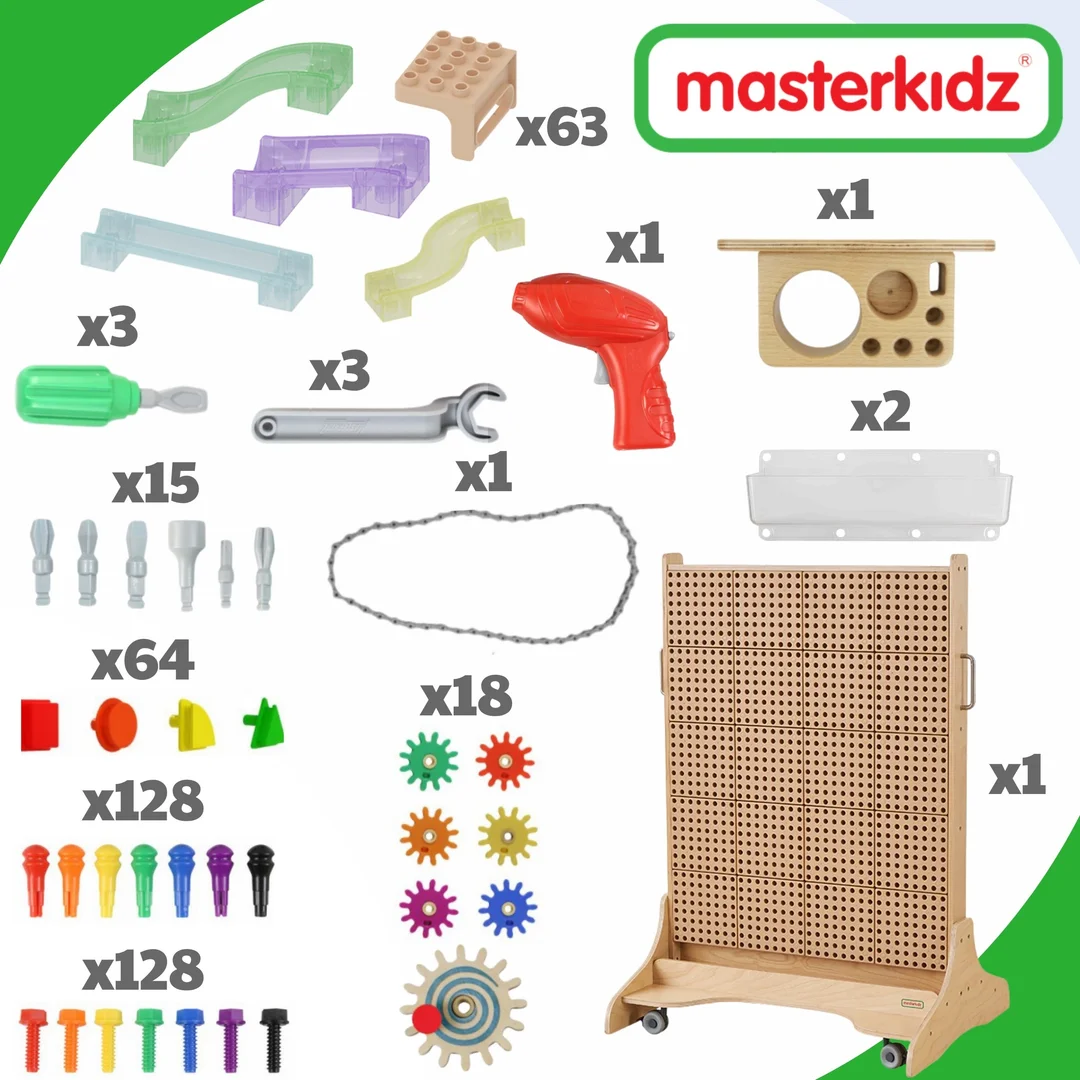 MASTERKIDZ Wolnostojąca Tablica Naukowa Kreatywna Zestaw Akcesoriów