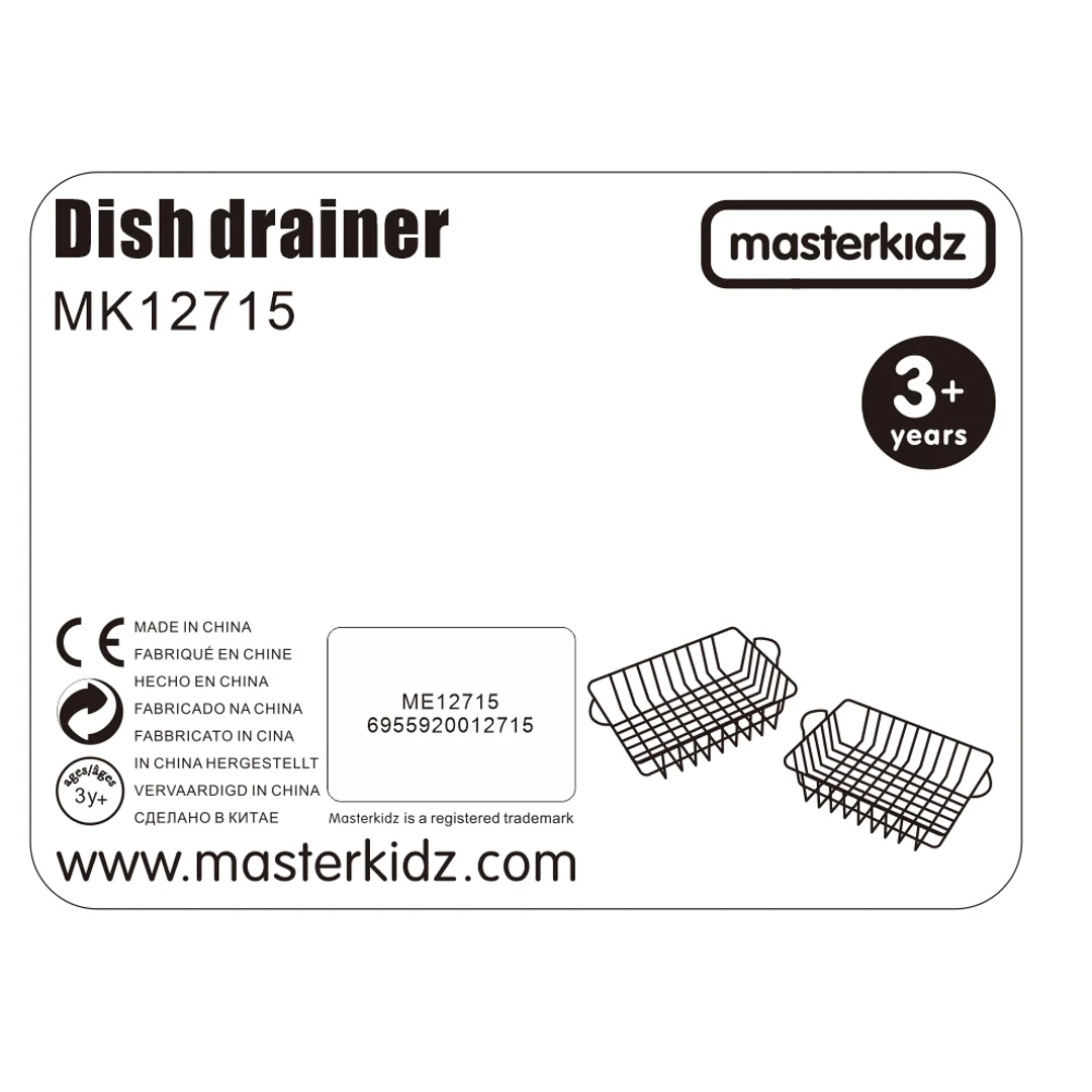 MASTERKIDZ Metalowe Kosze Szuszarka Do Naczyń Do Kuchni Dla Dzieci