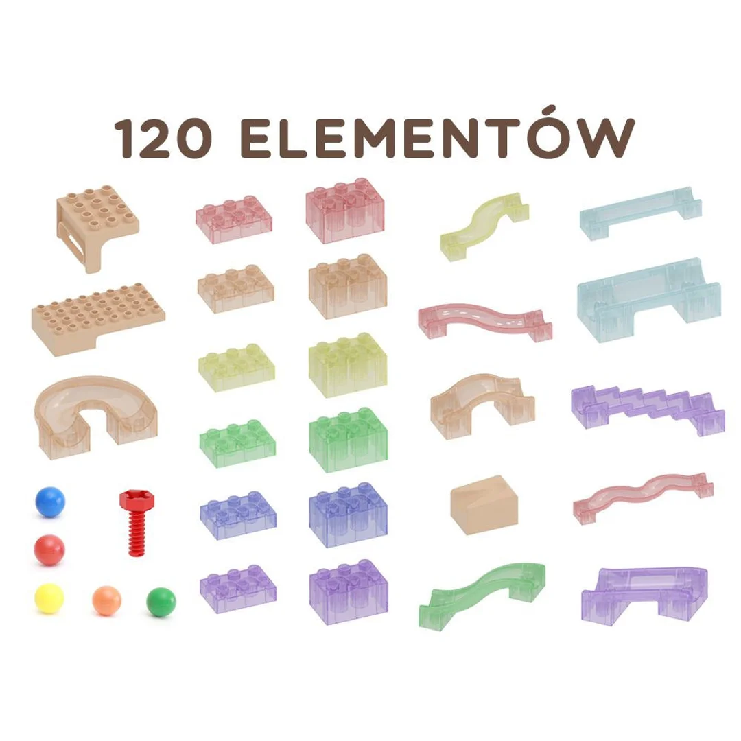 MASTERKIDZ Zestaw Konstrukcyjny Tor dla Piłek Tablica STEM 120elementów