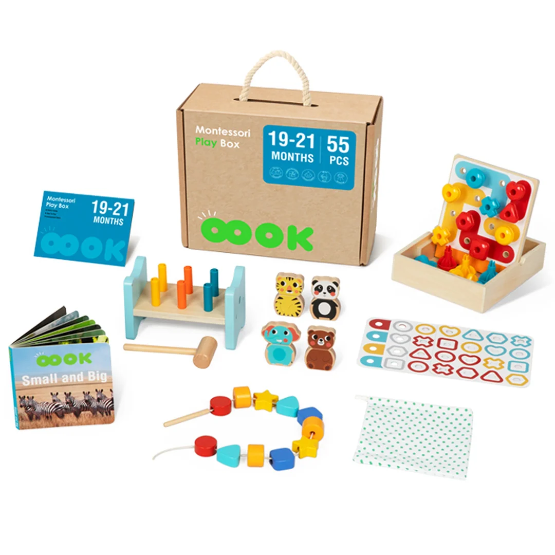 TOOKY TOY Box Pudełko XXL Montessori Edukacyjne Sensoryczne
