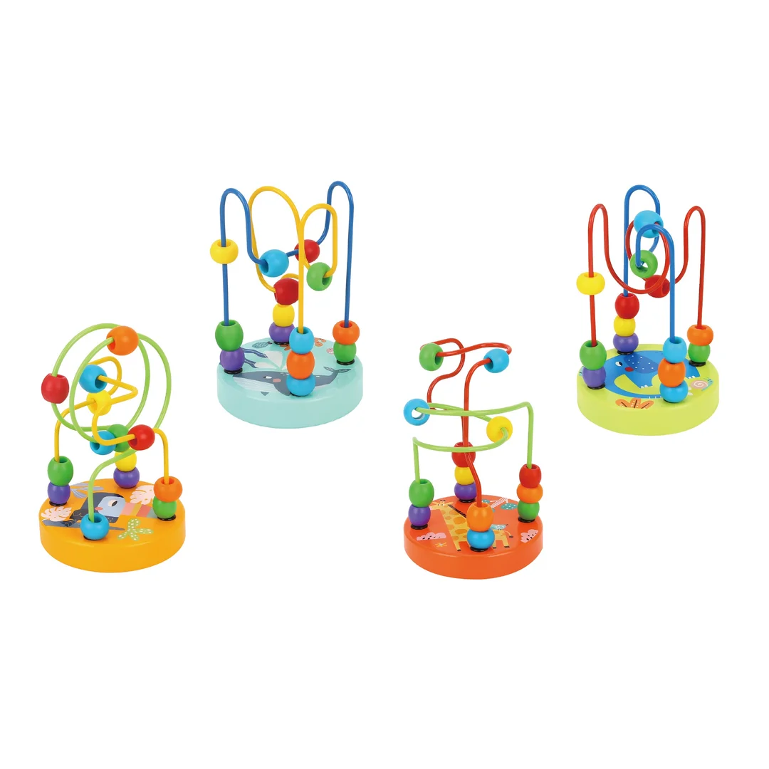 TOOKY TOY Drewniana Edukacyjna Pętla Motoryczna Labirynt Przeplatanka
