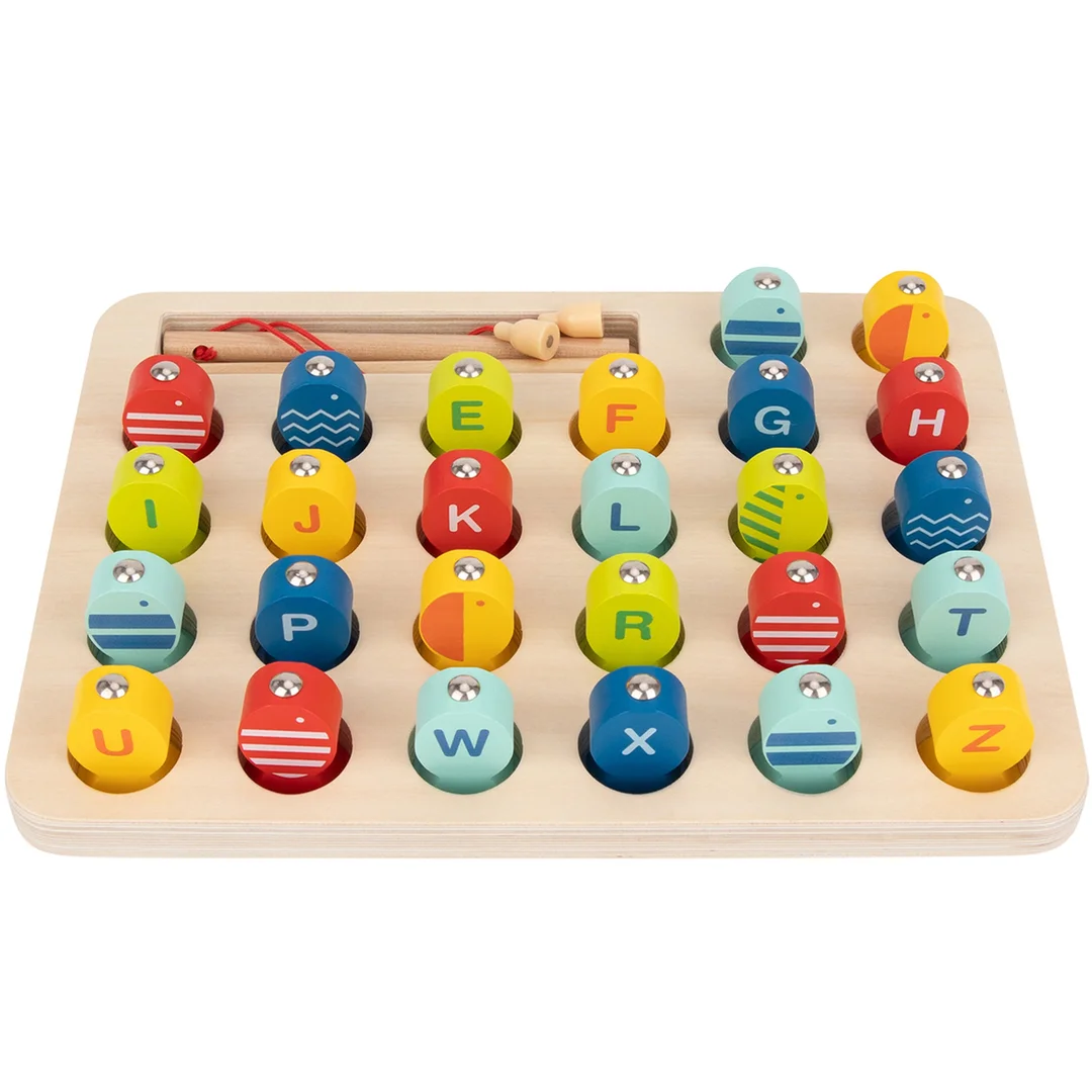 Tooky Toy Drewniana Gra Łowienie Rybek Nauka