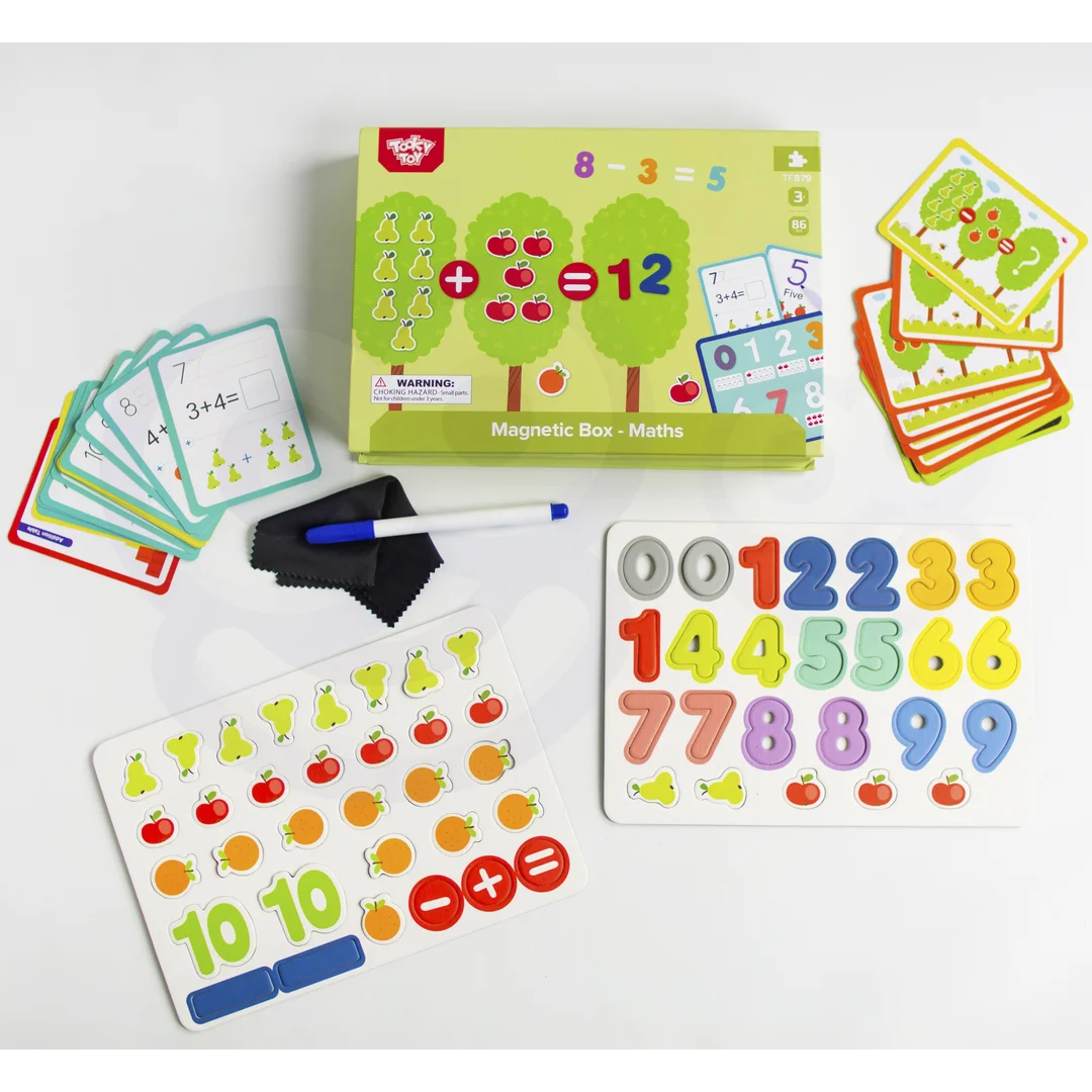 TOOKY TOY Drewniana Gra Magnetyczna Układanka Montessori dla Dzieci