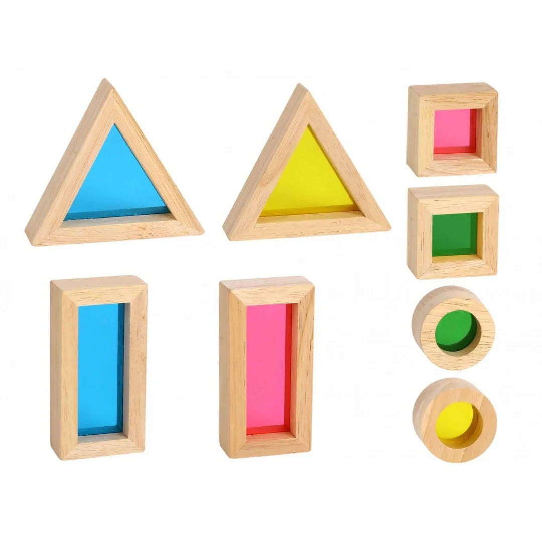 TOOKY TOY Drewniane Kolorowe Klocki Lustrzane FSC