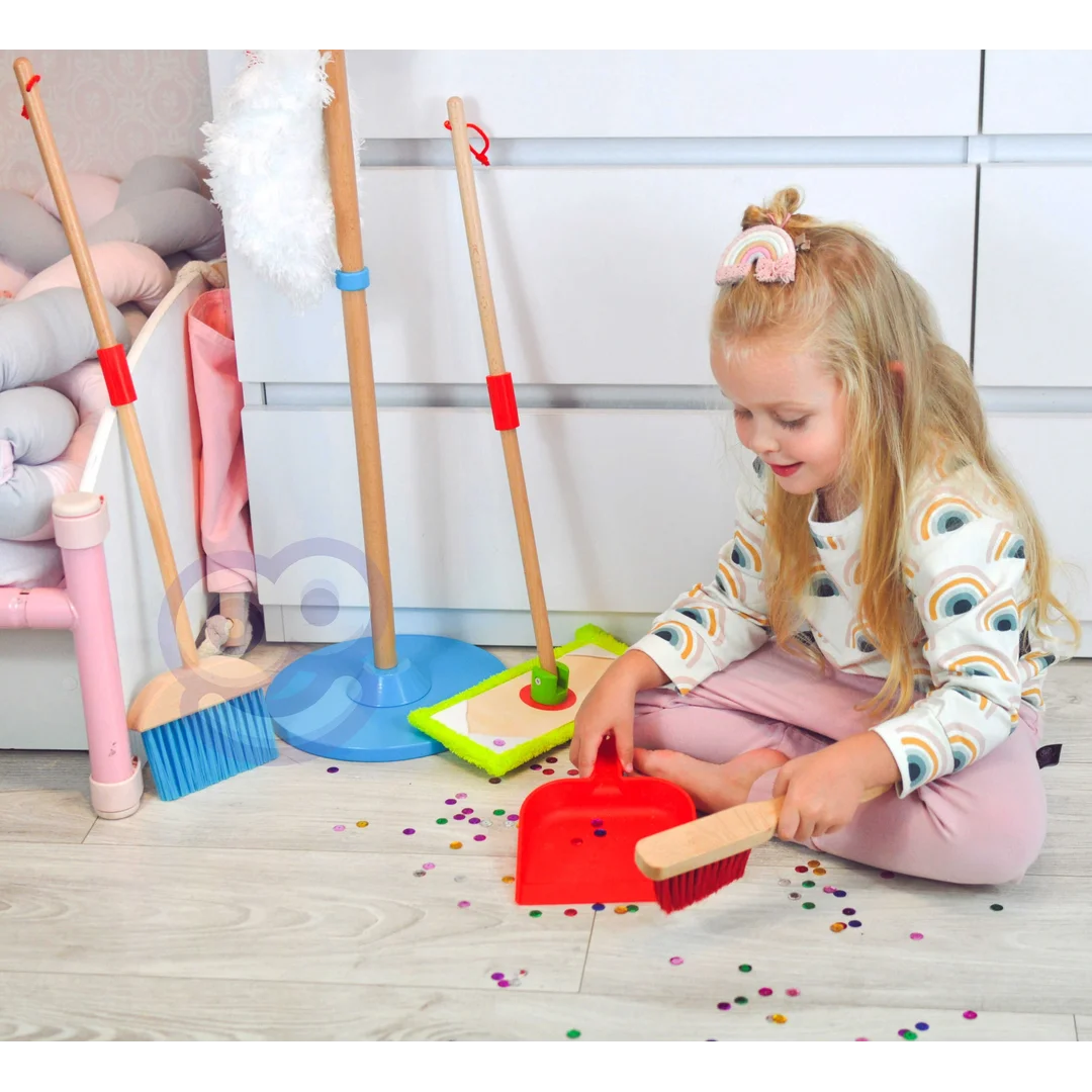 TOOKY TOY Drewniany Zestaw do Sprzątania dla