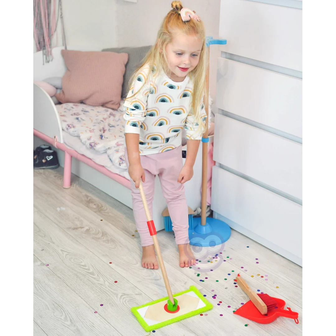 TOOKY TOY Drewniany Zestaw do Sprzątania dla