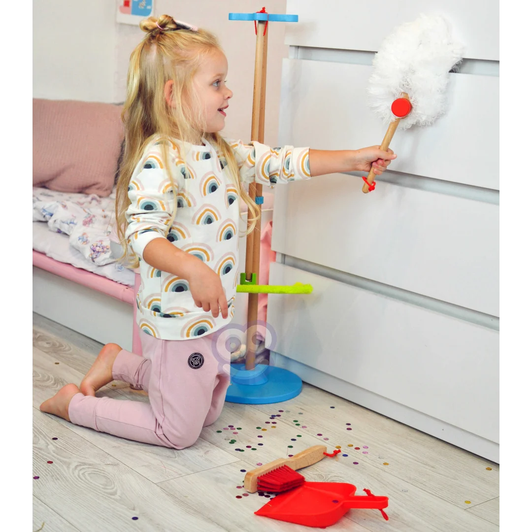 TOOKY TOY Drewniany Zestaw do Sprzątania dla