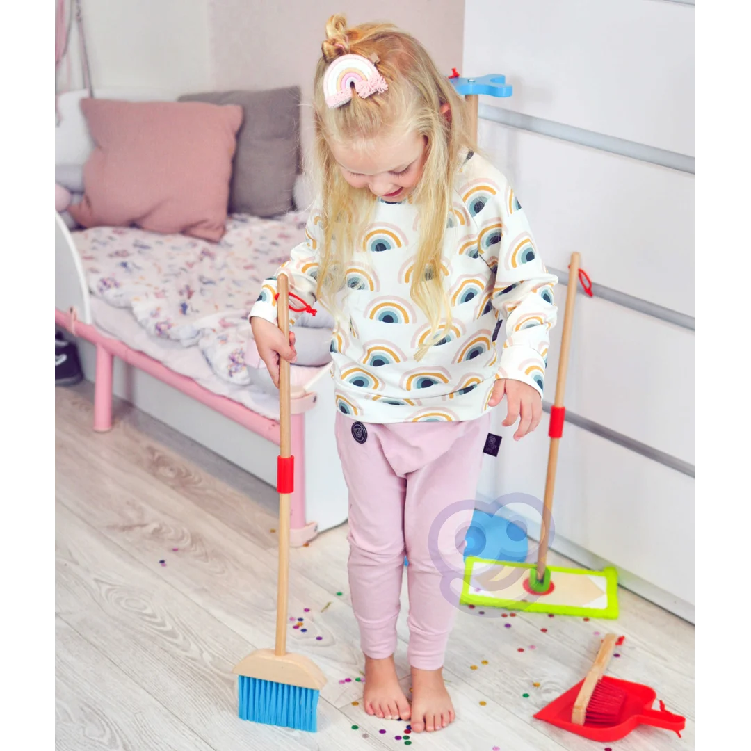 TOOKY TOY Drewniany Zestaw do Sprzątania dla