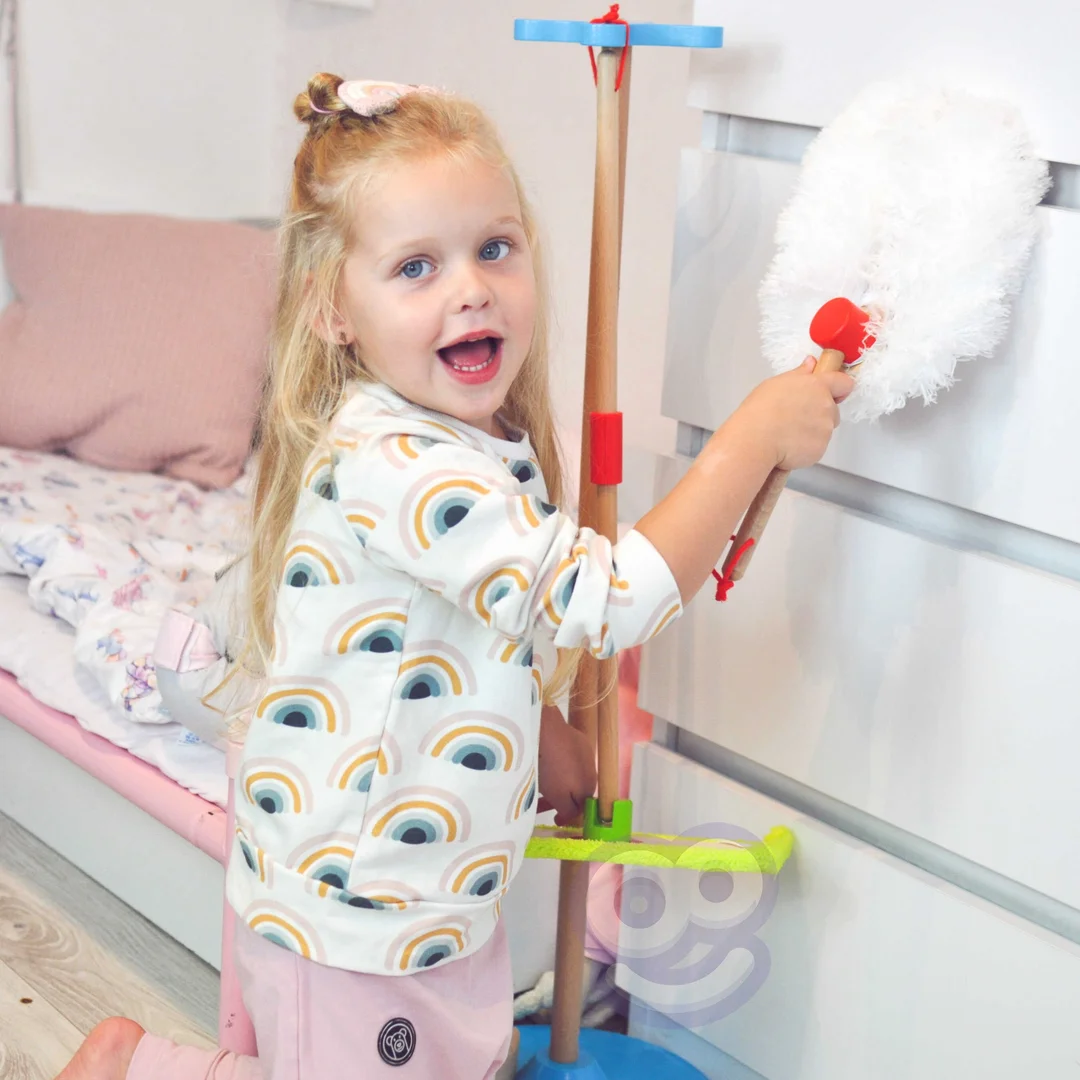 TOOKY TOY Drewniany Zestaw do Sprzątania dla