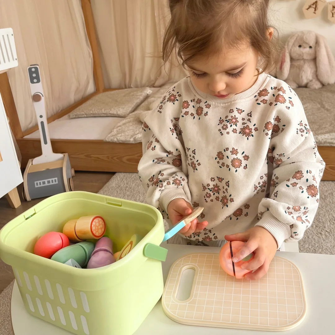 TOOKY TOY Drewniany Zestaw Żywność Warzywa Owoce