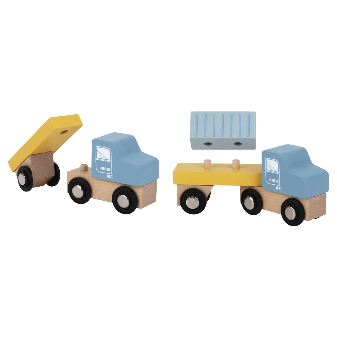 TOOKY TOY Dźwig Portowy Drewniany Zestaw