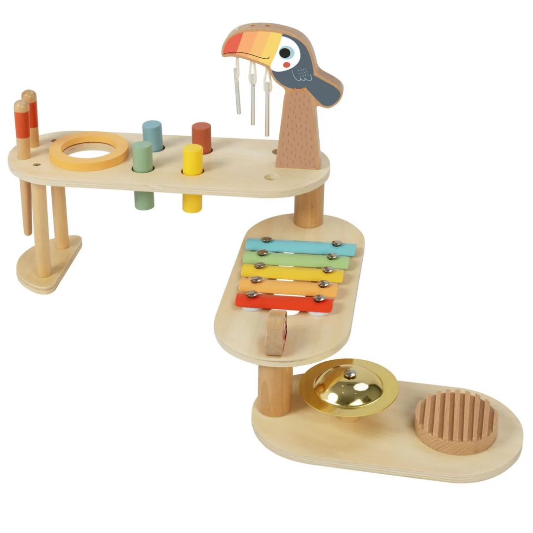 TOOKY TOY Instrumenty Edukacyjne Zestaw Stolik Muzyczny Tukan