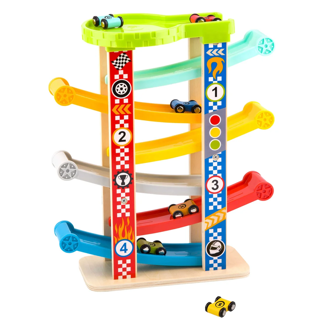 TOOKY TOY Kolorowa Zjeżdżalnia Tor Dla Samochodów