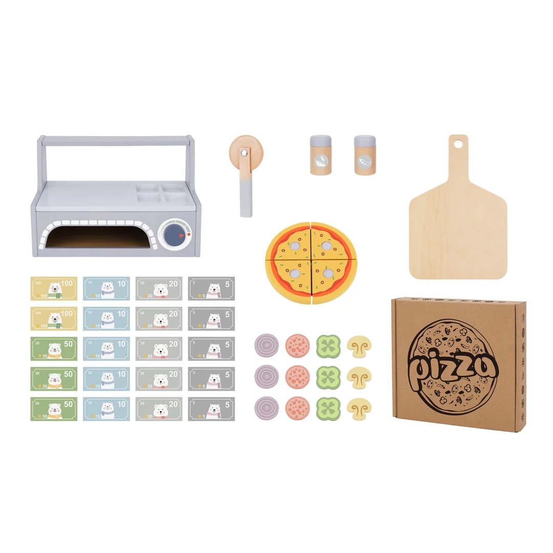 TOOKY TOY Pizzeria Drewniany Piec do Pizzy Akcesoria
