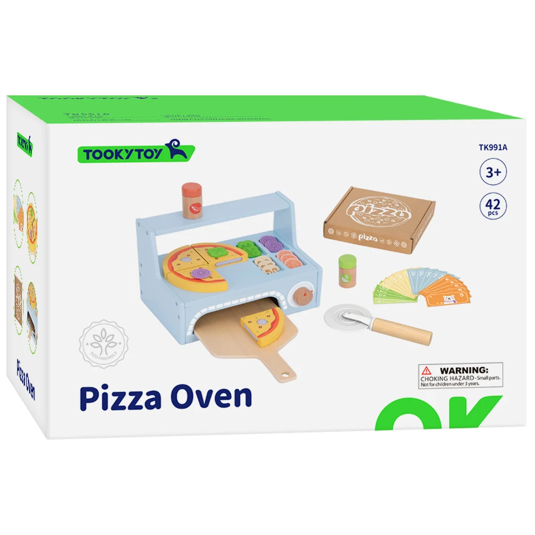 TOOKY TOY Pizzeria Drewniany Piec do Pizzy Akcesoria