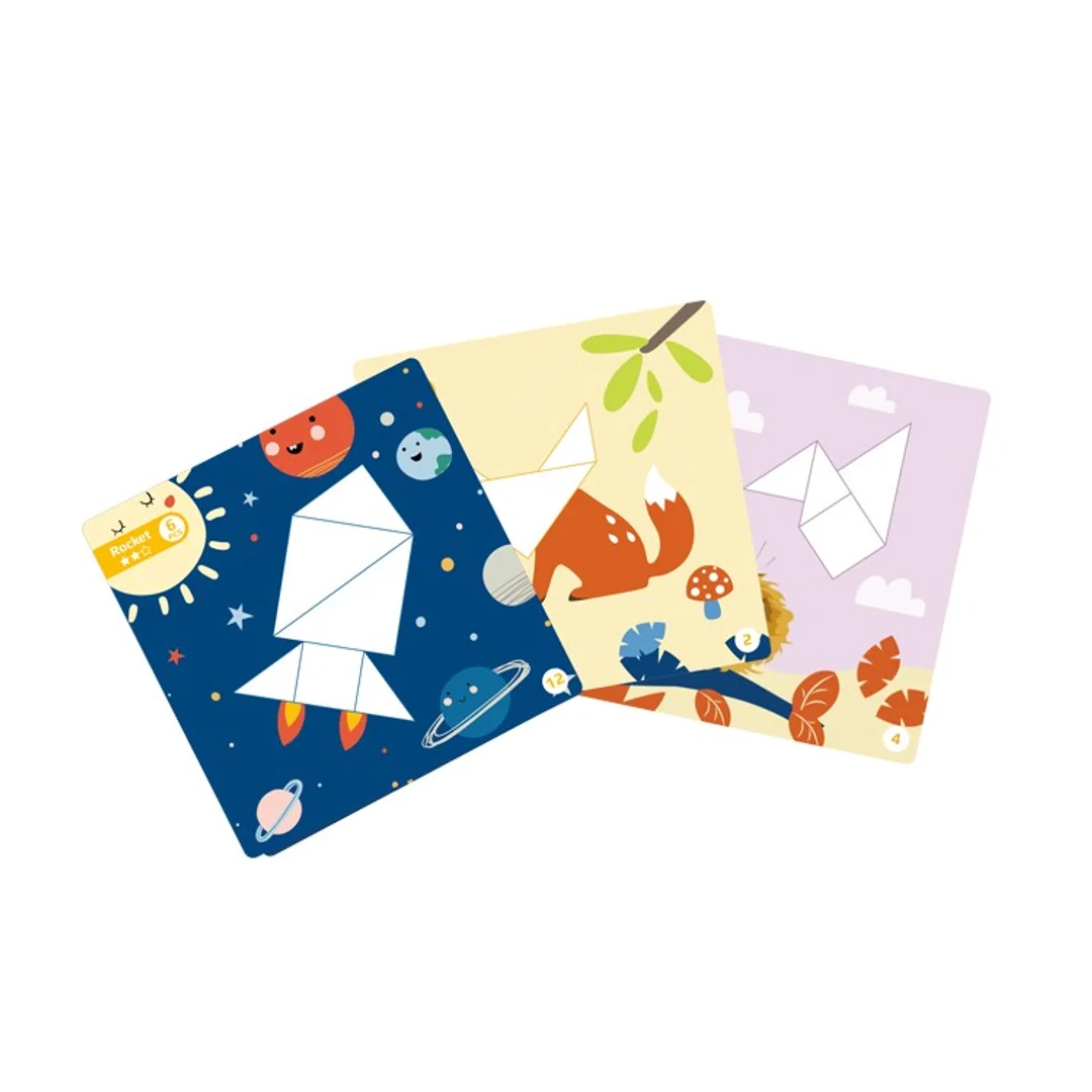 TOOKY TOY Puzzle Tangram Układanka dla Dzieci Nauka Kształtów Figury