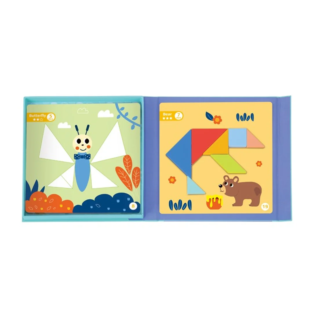 TOOKY TOY Puzzle Tangram Układanka dla Dzieci Nauka Kształtów Figury