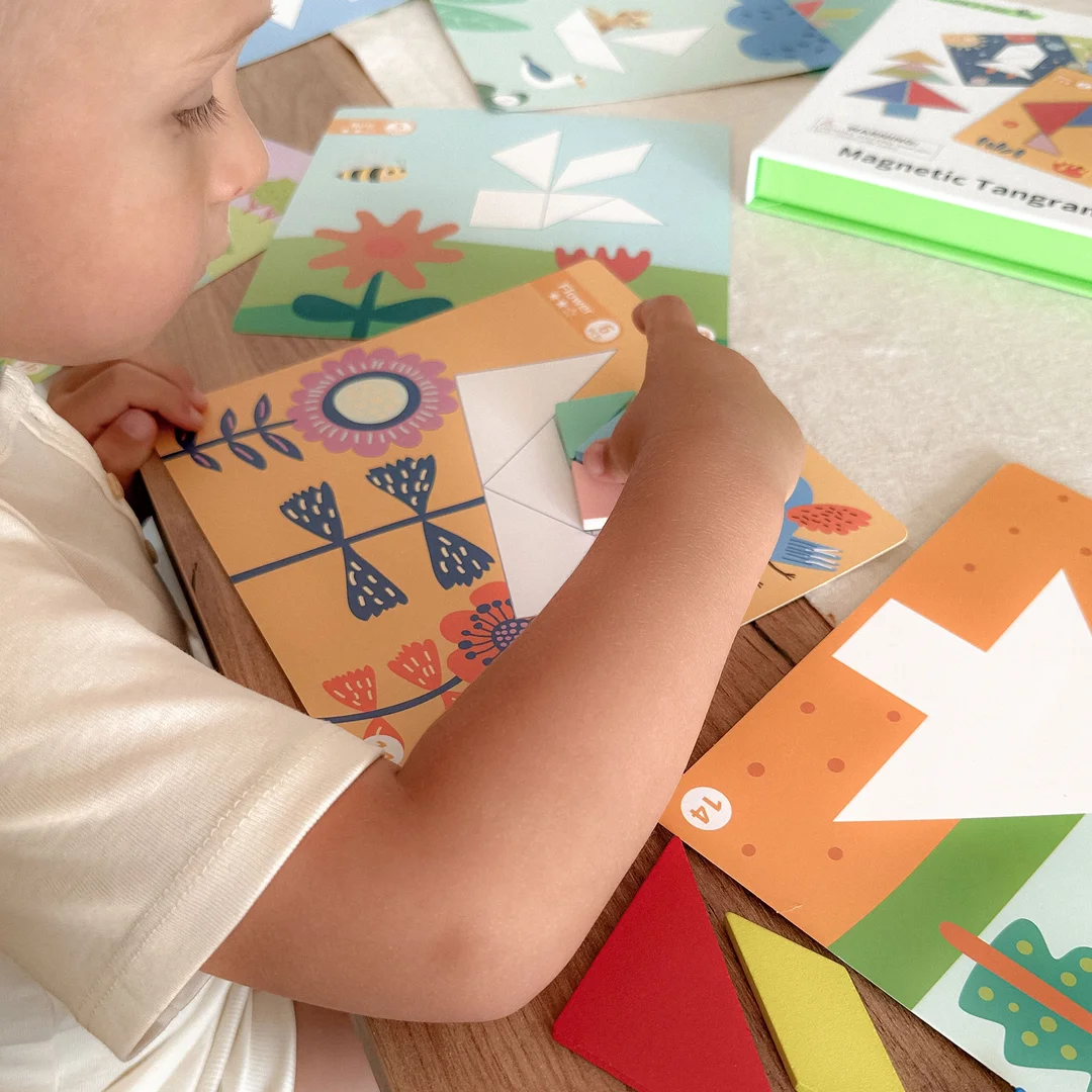 TOOKY TOY Puzzle Tangram Układanka dla Dzieci Nauka Kształtów Figury