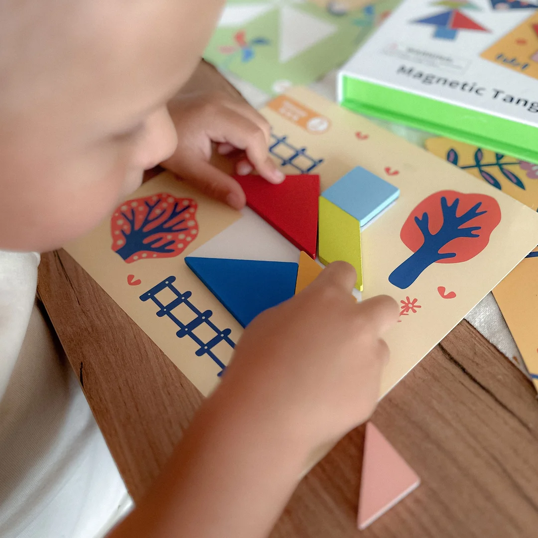 TOOKY TOY Puzzle Tangram Układanka dla Dzieci Nauka Kształtów Figury