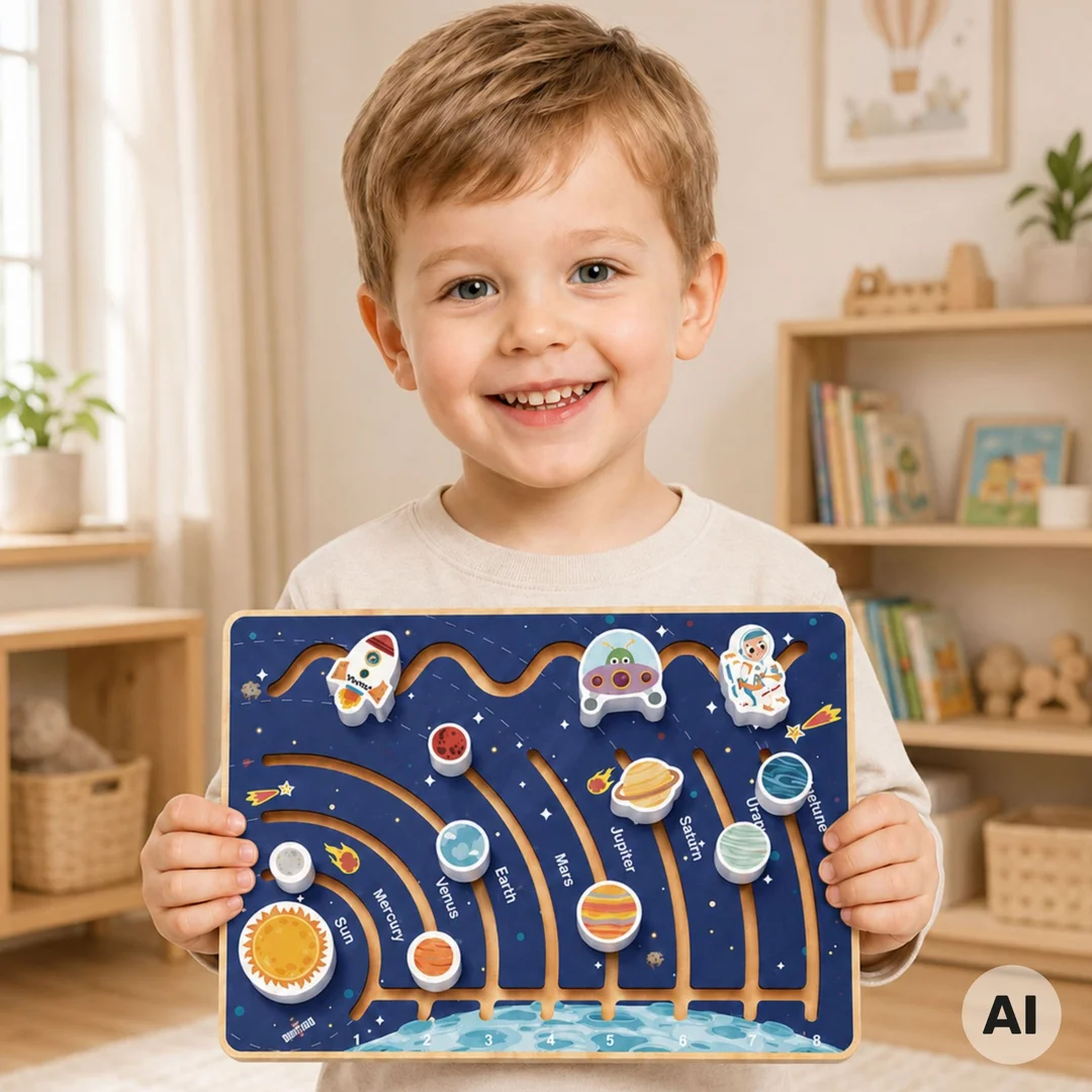 TOOKY TOY Tablica Manipulacyjna Edukacyjna Układ Słoneczny Kosmos