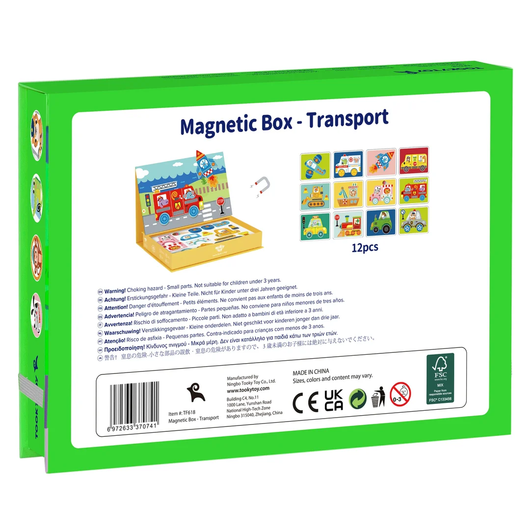 TOOKY TOY Układanka Edukacyjna Montessori Magnetyczne Pudełko dla