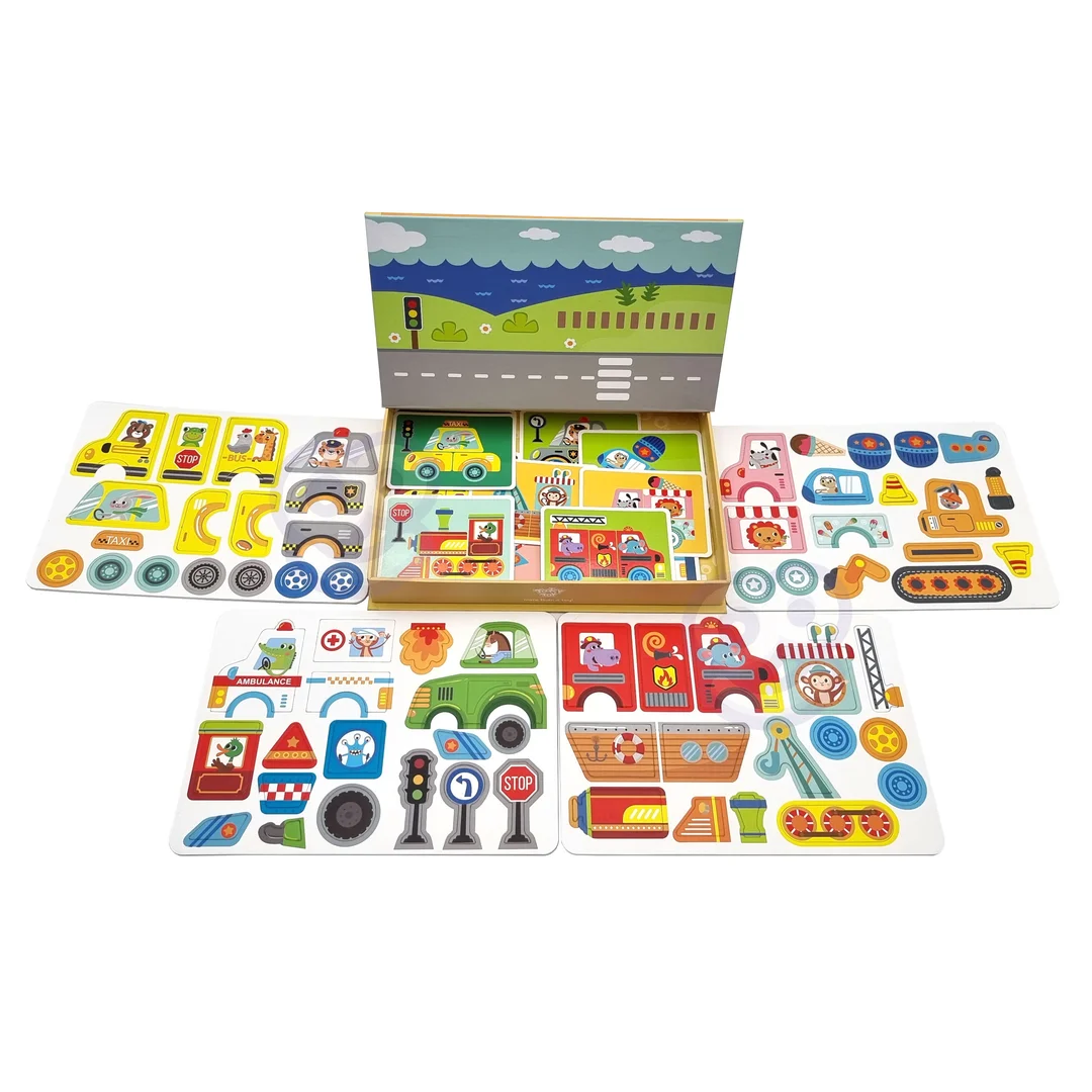 TOOKY TOY Układanka Edukacyjna Montessori Magnetyczne Pudełko dla