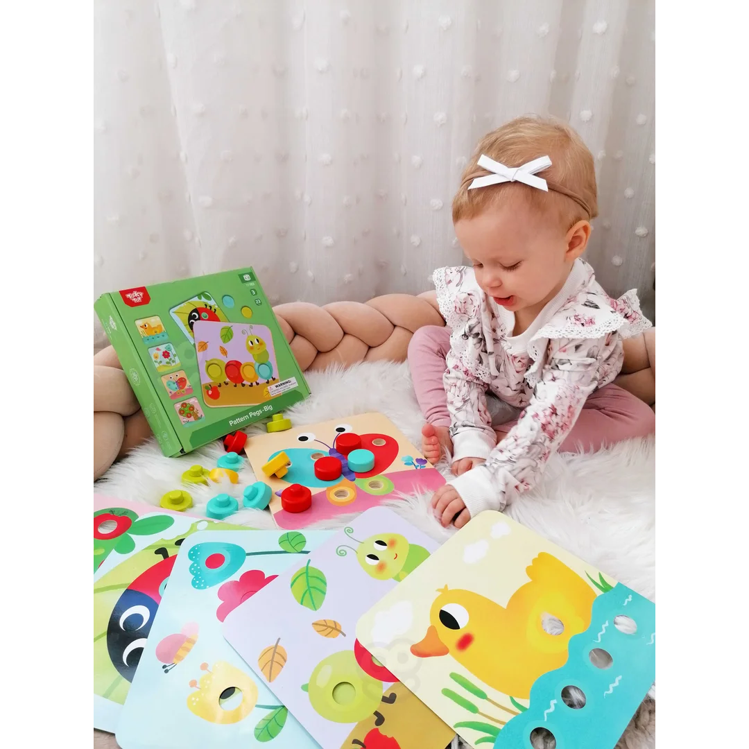 TOOKY TOY Układanka Mozaika Montessori Klocki Nauka Kształtów Kolorów