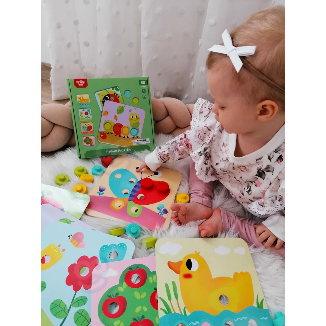 TOOKY TOY Układanka Mozaika Montessori Klocki Nauka Kształtów Kolorów
