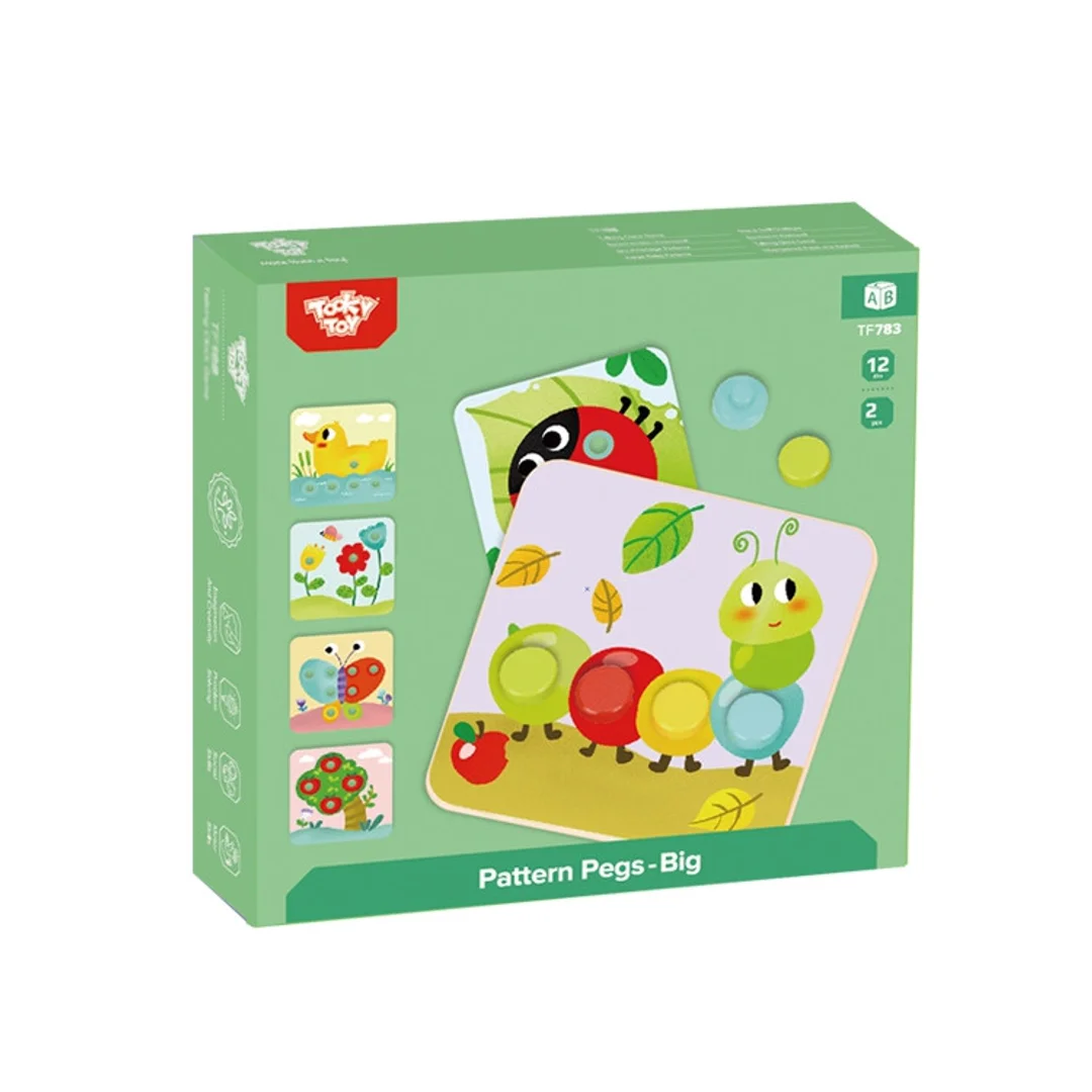 TOOKY TOY Układanka Mozaika Montessori Klocki Nauka Kształtów Kolorów