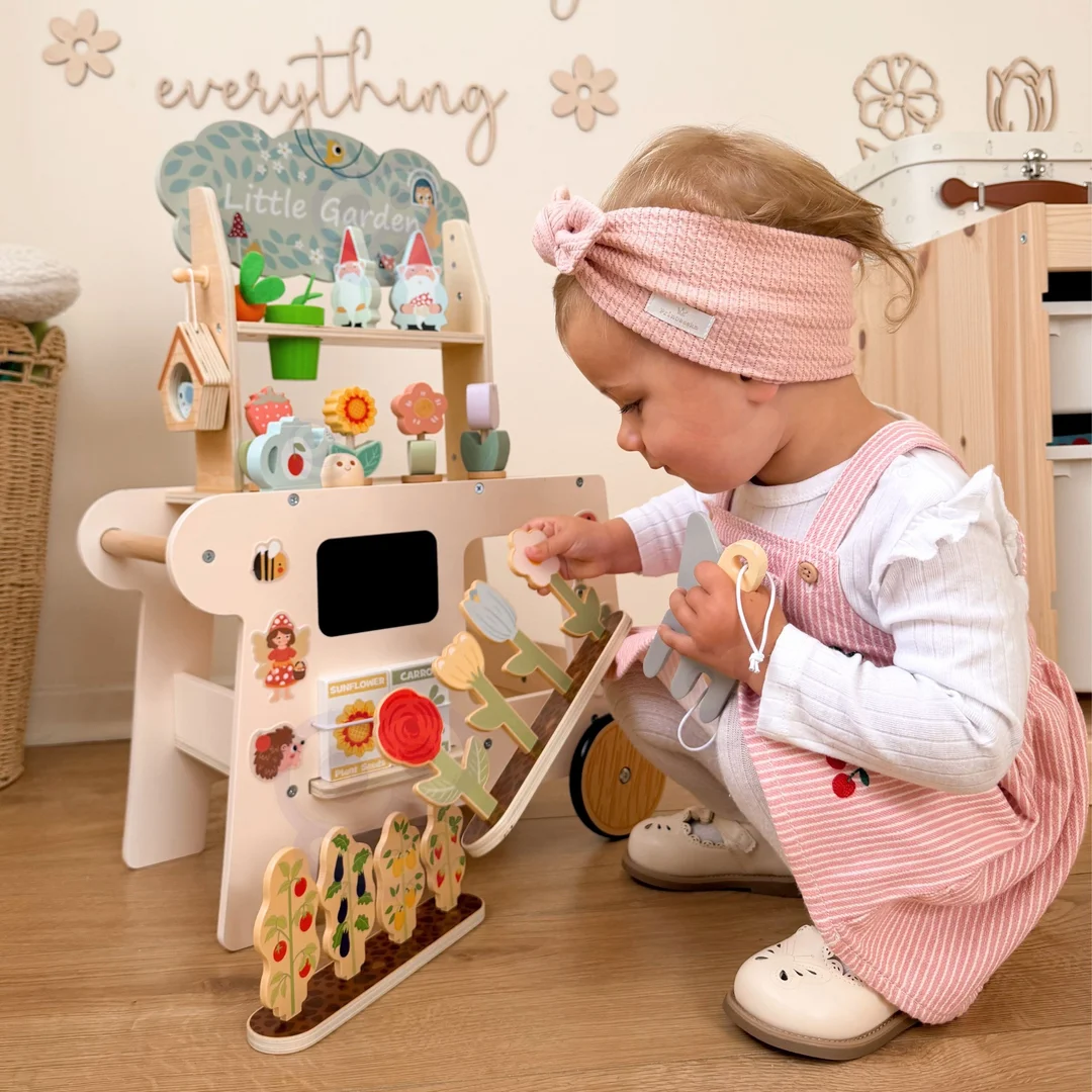 TOOKY TOY Wózek Ogrodowy Sklepik Drewniany Montessori