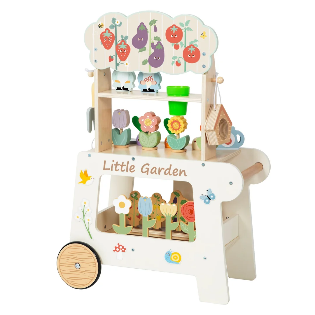 TOOKY TOY Wózek Ogrodowy Sklepik Drewniany Montessori