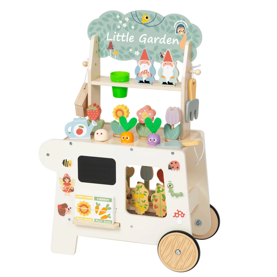 TOOKY TOY Wózek Ogrodowy Sklepik Drewniany Montessori