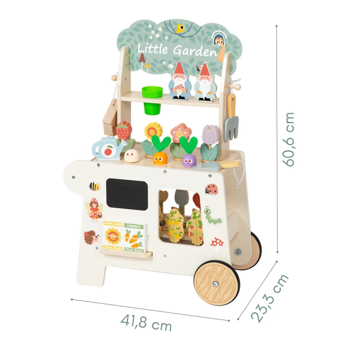 TOOKY TOY Wózek Ogrodowy Sklepik Drewniany Montessori