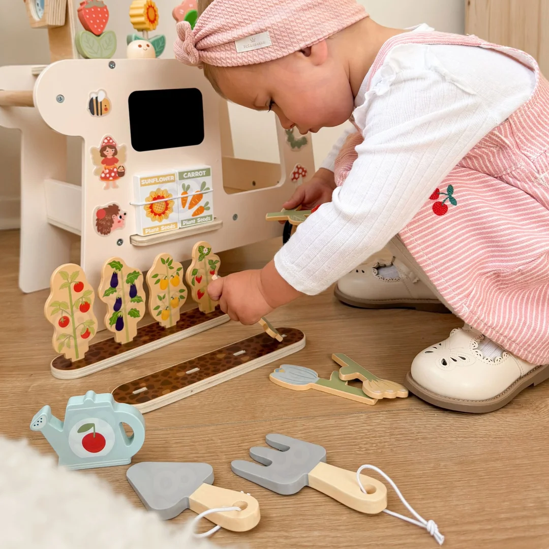 TOOKY TOY Wózek Ogrodowy Sklepik Drewniany Montessori