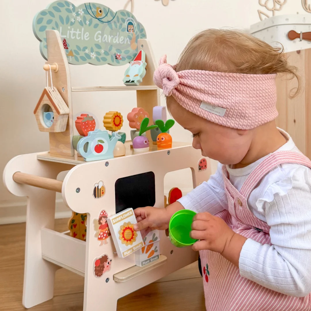 TOOKY TOY Wózek Ogrodowy Sklepik Drewniany Montessori