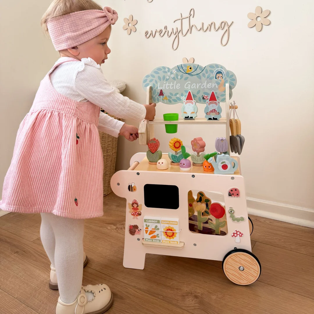 TOOKY TOY Wózek Ogrodowy Sklepik Drewniany Montessori