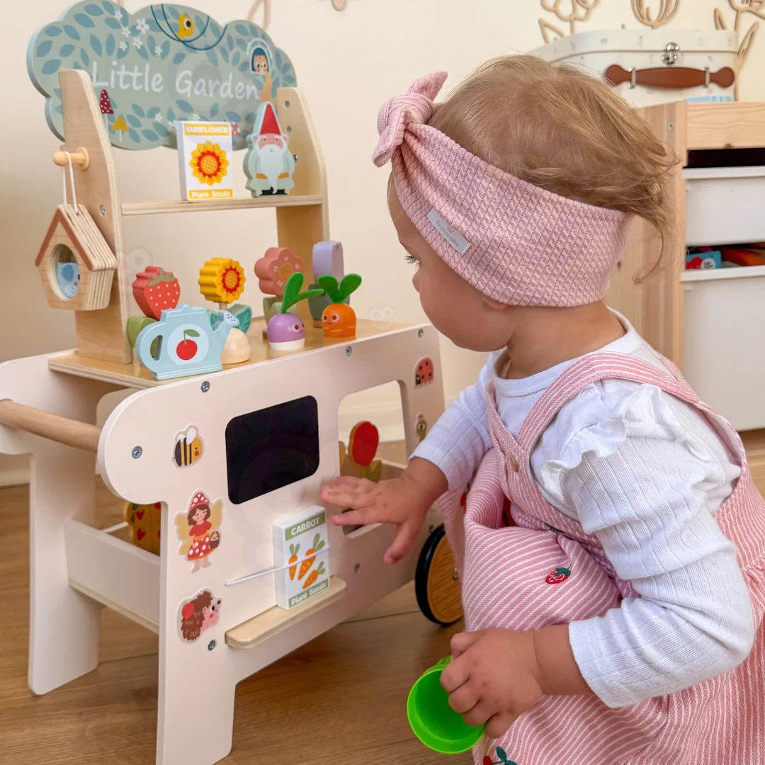 TOOKY TOY Wózek Ogrodowy Sklepik Drewniany Montessori