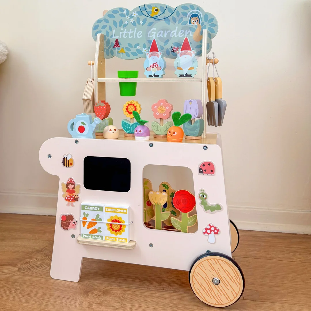 TOOKY TOY Wózek Ogrodowy Sklepik Drewniany Montessori